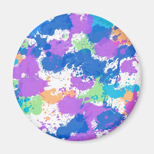 Koel kleuren Abstracte plakverf, vaag Magneet (Voorkant)