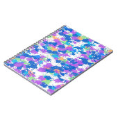 Koel kleuren Abstracte plakverf, vaag Notitieboek (Linkerzijde)