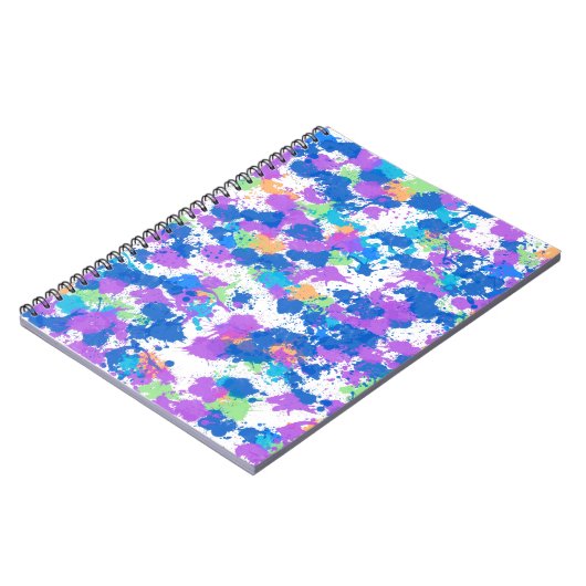 Koel kleuren Abstracte plakverf, vaag Notitieboek (Linkerzijde)