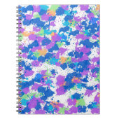 Koel kleuren Abstracte plakverf, vaag Notitieboek (Voorkant)