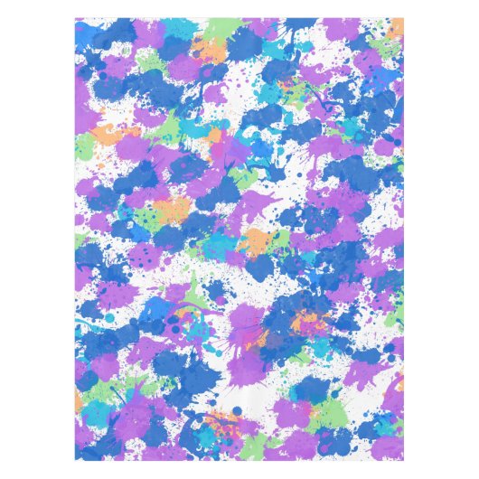 Koel kleuren Abstracte plakverf, vaag Tafelkleed (Voorkant)