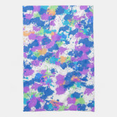 Koel kleuren Abstracte plakverf, vaag Theedoek (Verticaal)