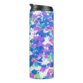 Koel kleuren Abstracte plakverf, vaag Thermosbeker (Geroteerd rechts)