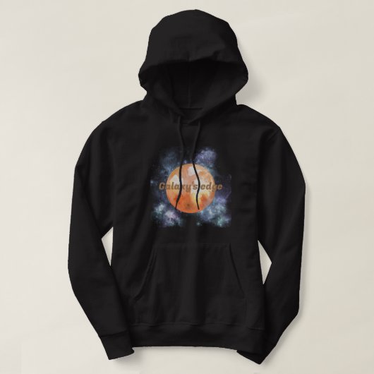Koel kleuren Galaxy's rand 1 Oranje en zwart Hoodie (Design voorkant)