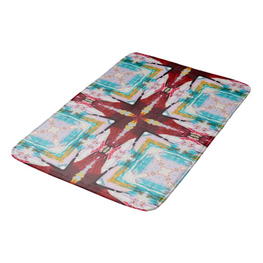 Koel kleurig Abstract Badmat (Gekanteld)