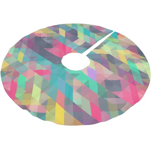 Koel kleurig geometrisch driehoekspatroon kerstboom rok (Gekanteld)