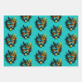 Koel kleurig Paintball Masker Blast Splatter Inpakpapier Vel (Voorkant)