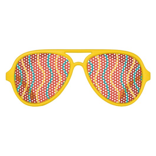 Koel kleurige strepen aviator zonnebril (Voorkant)