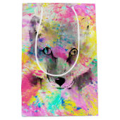 Koel kleurige trillende vos abstracte verf medium cadeauzakje (Voorkant)