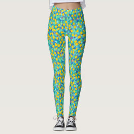 Koel Kleurrijk Abstract Geometrisch Gebrandschilde Leggings