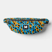 Koel Kleurrijk Abstract Luipaard Patroon Monogram Heuptasje (Liggend)