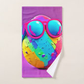 Koel kleurrijk ei bad handdoek (Handdoek)