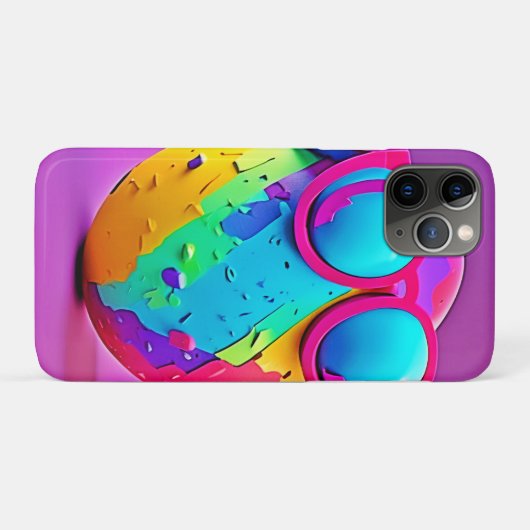 Koel kleurrijk ei Case-Mate iPhone case (Achterkant (horizontaal))