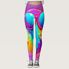 Koel kleurrijk ei leggings