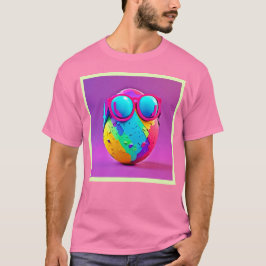 Koel kleurrijk ei t-shirt