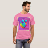 Koel kleurrijk ei t-shirt (Voorkant volledig)