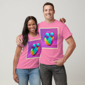 Koel kleurrijk ei t-shirt (Unisex)