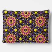 Koel Kleurrijk Geometrisch Retro Bloem Patroon Etui (Voorkant)