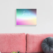 Koel Kleurrijk Ombre Verlopen & Uw Script Canvas Afdruk (Insitu (Woonkamer))