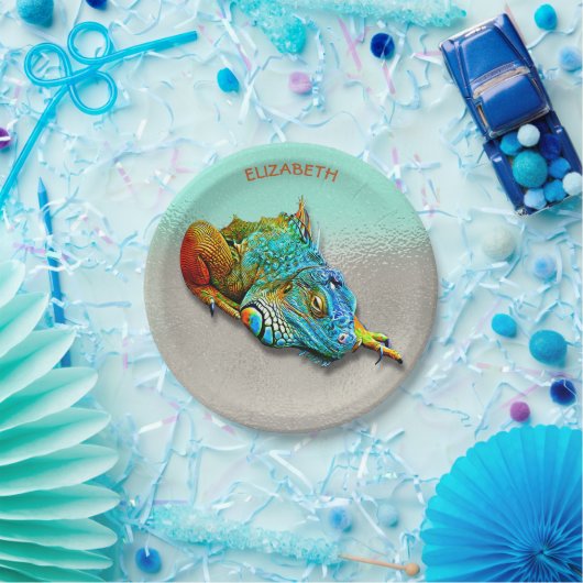 Koel, kleurrijk, regenboog, herhaal papieren bordje (Feest)