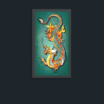 Koel, kleurrijk Tattoo voor vuurdraak Canvas Afdruk<br><div class="desc">Een mooi, kleurrijk en hedendaags oranje en geel gekleurd en oud Chinees tattoo met vuurdraak op groene achtergrond. Gemaakt voor tattoo, oosterse, Chinese of Japanse kunst, draak, fantasieschepsel, of science fiction-minnaar. Origineel, klassiek, elegant en griezelig décor accent om je master of kinderslaapkamer, woonkamer of gezinskamer, studentenhuis, appartement of studio met...</div>