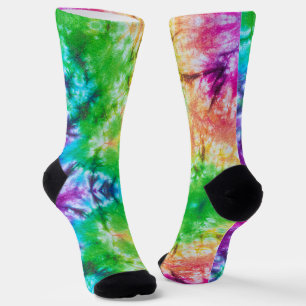 Koel Kleurrijk Tie Dye Patroon Uniek Nieuwigheid Sokken