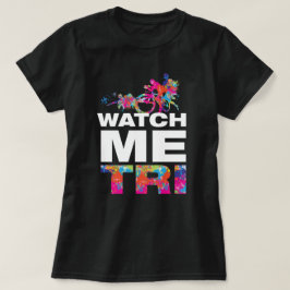Koel Kleurrijk Triatlon Motivatie Vet Typografie T-shirt