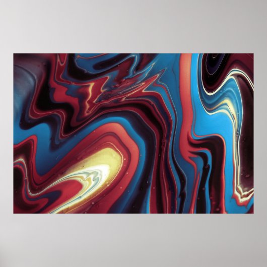 Koel kleurrijk uniek Abstract Poster (Voorkant)