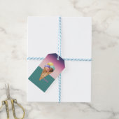 Koel Kleurrijk Waterverf Ijs Cadeaulabel (Met Touw)