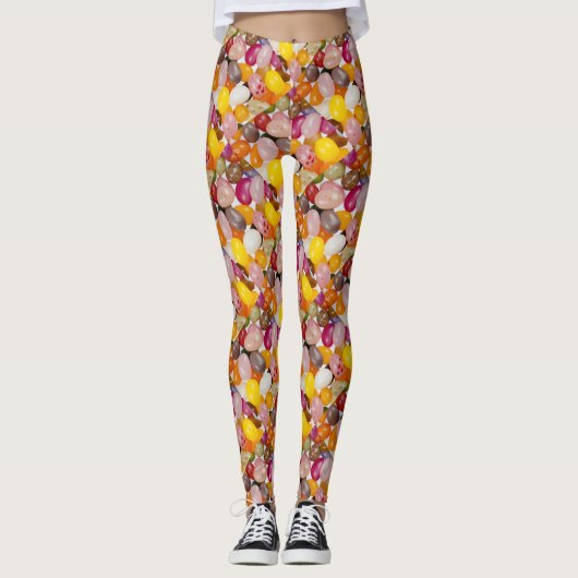 Koel kleurrijk zoet paasbrood Snoep Leggings (Voorkant)