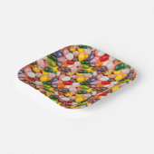 Koel kleurrijk zoet paasbrood Snoep Papieren Bordje (Gebogen)