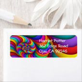 Koel kleurrijke Abstracte fractale kunst Etiket (Insitu)