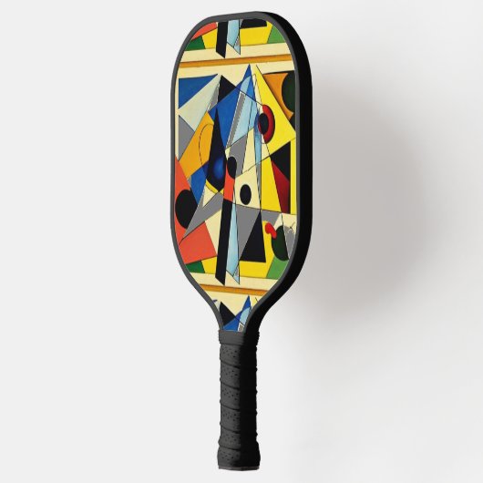 Koel kleurrijke Abstracte vormen Pickleball Paddle (Links)