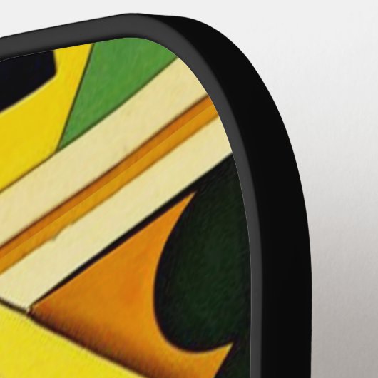 Koel kleurrijke Abstracte vormen Pickleball Paddle (Links Detail)