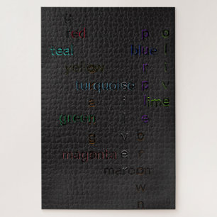 Koel, kleurrijke, bijna vaste zwarte puzzels