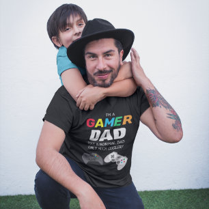 Koel Kleurrijke 'GAMER' PAPA   Vaderdag T-shirt
