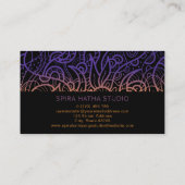 Koel kleurrijke hand getekend met droogmiddel Yoga Visitekaartje (Achterkant)