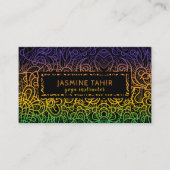 Koel kleurrijke hand getekend met droogmiddel Yoga Visitekaartje (Voorkant)