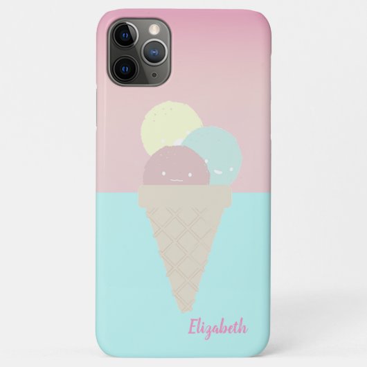 Koel Kleurrijke IJshoorntjes - Gepersonaliseerd Case-Mate iPhone Case (Achterkant)