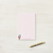 Koel Kleurrijke IJshoorntjes - Gepersonaliseerd Post-it® Notes (Op bureau)