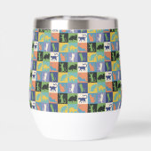 Koel kleurrijke katten op vierkantspleinen (Achterkant)