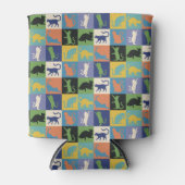 Koel kleurrijke katten op vierkantspleinen blikjeskoeler (Voorkant)