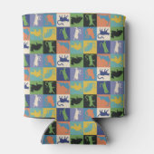 Koel kleurrijke katten op vierkantspleinen blikjeskoeler (Achterkant)