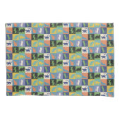 Koel kleurrijke katten op vierkantspleinen kussensloop (Voorkant)