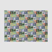 Koel kleurrijke katten op vierkantspleinen tissuepapier (Voorkant)