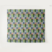 Koel kleurrijke katten op vierkantspleinen wandkleed (Voorkant (horizontaal))