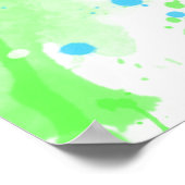 Koel kleurrijke levendige waterverven Liefde woord Poster (Hoek)