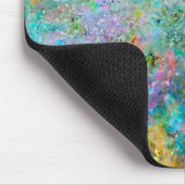 Koel kleurrijke neonkleuren abstract marmer afbeel muismat (Hoek)