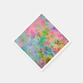 Koel kleurrijke neonkleuren abstract marmer afbeel servetten (Hoek)