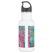 Koel kleurrijke neonkleuren abstract marmer afbeel waterfles  (Achterkant)